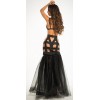 Fantasy Mermaid Black Cage Strap Gown