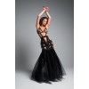 Fantasy Mermaid Black Cage Strap Gown