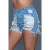 See Me Now Blue Denim Booty Shorts