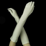 Celedon Green Matte Satin Bridal Gloves in 2 Lengths