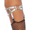 Silver Heart Leg Garters