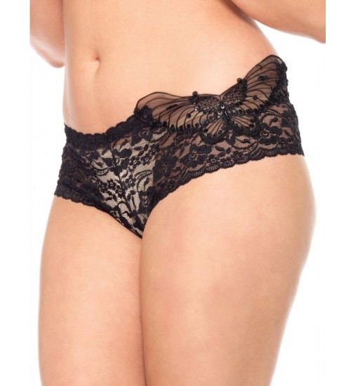 Butterfly Lace Plus Size Tanga Panty