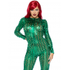 Metallic Green Laser Cut Catsuit