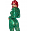 Metallic Green Laser Cut Catsuit