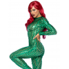 Metallic Green Laser Cut Catsuit