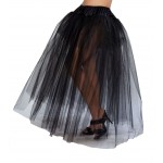 Black Full Length Tulle Skirt