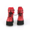 Ashes Red Hobble Boots with Removable Ankle Cuffs
