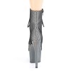 Adore Silver Hologram Fishnet Ankle Boots