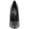Black Leather 6 Inch Domina High Heel Pump