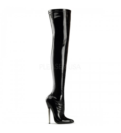 Dagger 3000 Thigh High Faux Leather Boots