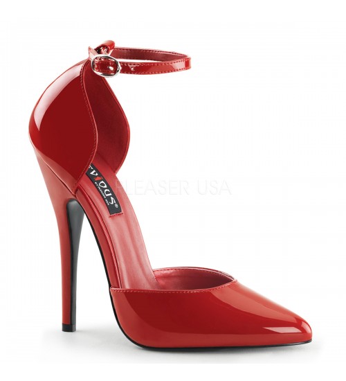 Red D-Orsay Domino High Heel Pump