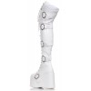 Kamora Bone Buckled White Thigh High Platform Boot 