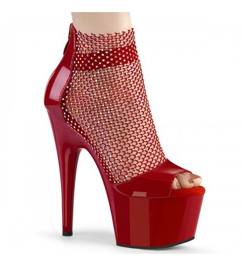 Adore Red Mesh Platform Bootsie