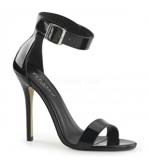 Amuse Black Ankle Strap Sandal