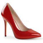 Amuse Red 5 Inch High Heel Pump