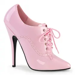 Domina 6 Inch High Heel Pink Patent Governess Shoes