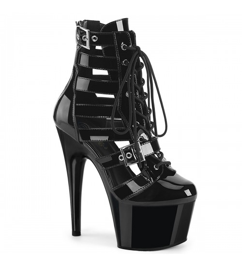 Adore Black Cage Strap Platform Bootie