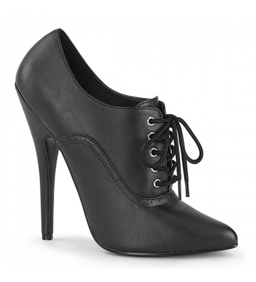 Domina 6 Inch High Heel Black Matte Governess Shoes