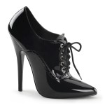 Domina 6 Inch High Heel Black Patent Governess Shoes