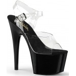 Black Platform Clear Strap Platform Sandal