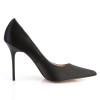 Classique Black Satin 4 Inch High Heel Pump