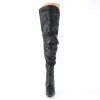 Classique Black Scrunch Thigh High Boot