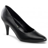 Black Faux Leather Essential Pump 420 3 Inch Heel Shoes