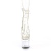 Clear and Silver  Adore Platform Ankle Boot