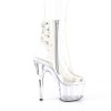 Clear and Silver  Adore Platform Ankle Boot