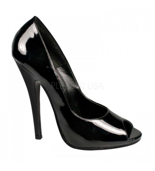 Classic Black Peep Toe High Heel Pump