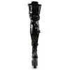 Electra Black Patent Buckled Thigh High Platform Boots