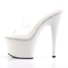 Adore White Platform High Heel Mule