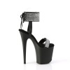 Blingy Black Flamingo 8 Inch Platform Sandal