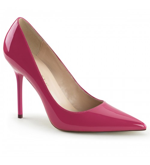 Classique Hot Pink Patent 4 Inch High Heel Pump