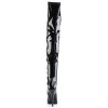 Black Indulge Faux Patent Leather Stiletto Heel Boots