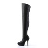 Indulge Leather Thigh High Platform Boots