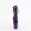 ADORE-1020 Purple Glitter Platform Ankle Boots for Women