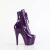 ADORE-1020 Purple Glitter Platform Ankle Boots for Women