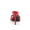 Classique Red Faux Leather 4 Inch Mule