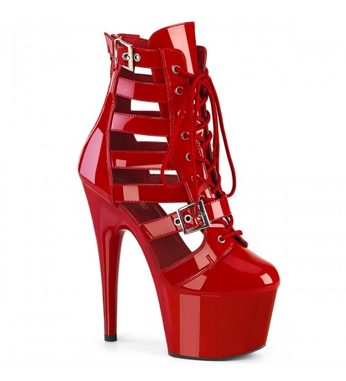 Adore Red Cage Strap Platform Bootie