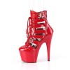 Adore Red Cage Strap Platform Bootie