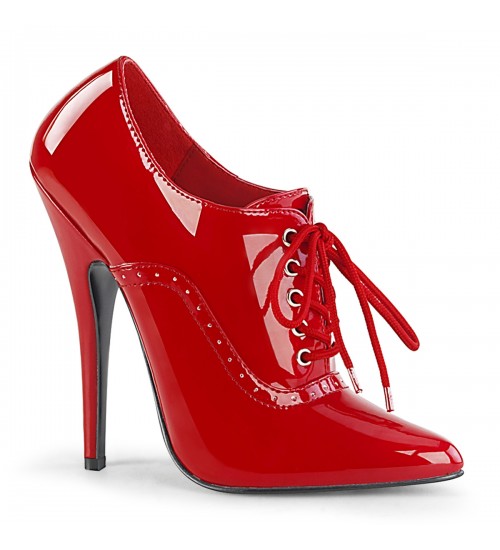 Domina 6 Inch High Heel Red Patent Governess Shoes