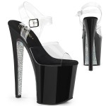 Xtreme 8 Inch Ankle Strap Rhinestone Platform Sandal