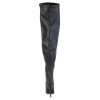 Seduce Black Faux Leather Wide Calf Thigh High Boots