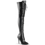 Seduce Lace Up Thigh High Boots