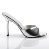 Classique Silver Faux Leather 4 Inch Mule