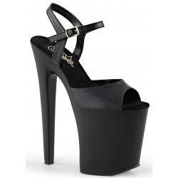 Xtreme Black Faux Leather Platform Sandal